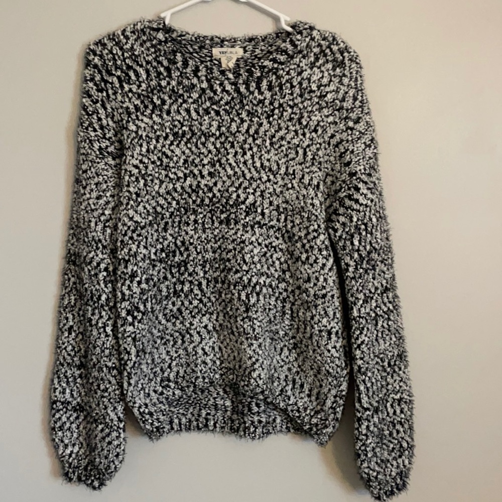 Black and white sweater